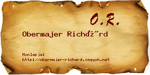 Obermajer Richárd névjegykártya