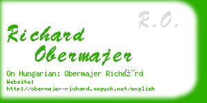 richard obermajer business card